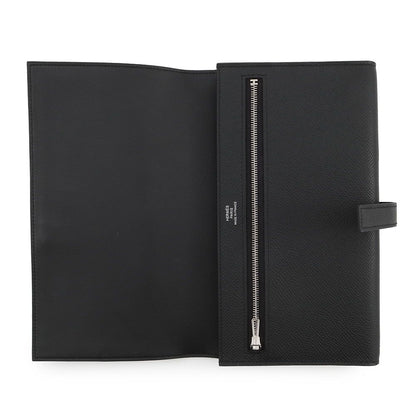Hermes Wallet New Passant Toutenmain Black Silver Epsom — view 4