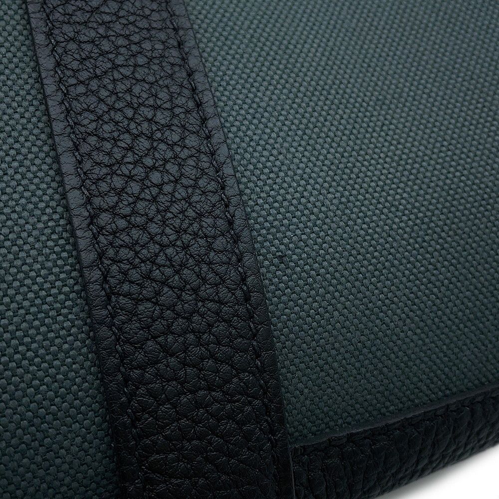 Hermes Tote Garden Party TPM Vert Mangrove Black Silver Toile Ash Negonda — view 7