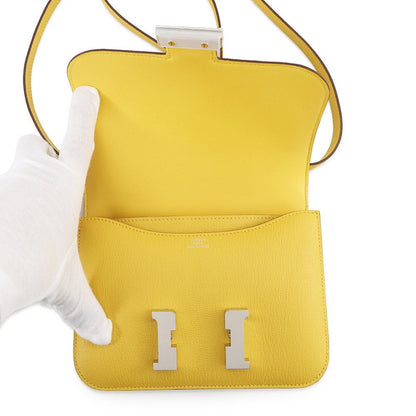 Hermes Shoulder Bag Mini Constance 3 Miloire Joannaple Silver Chevre Misor — view 6