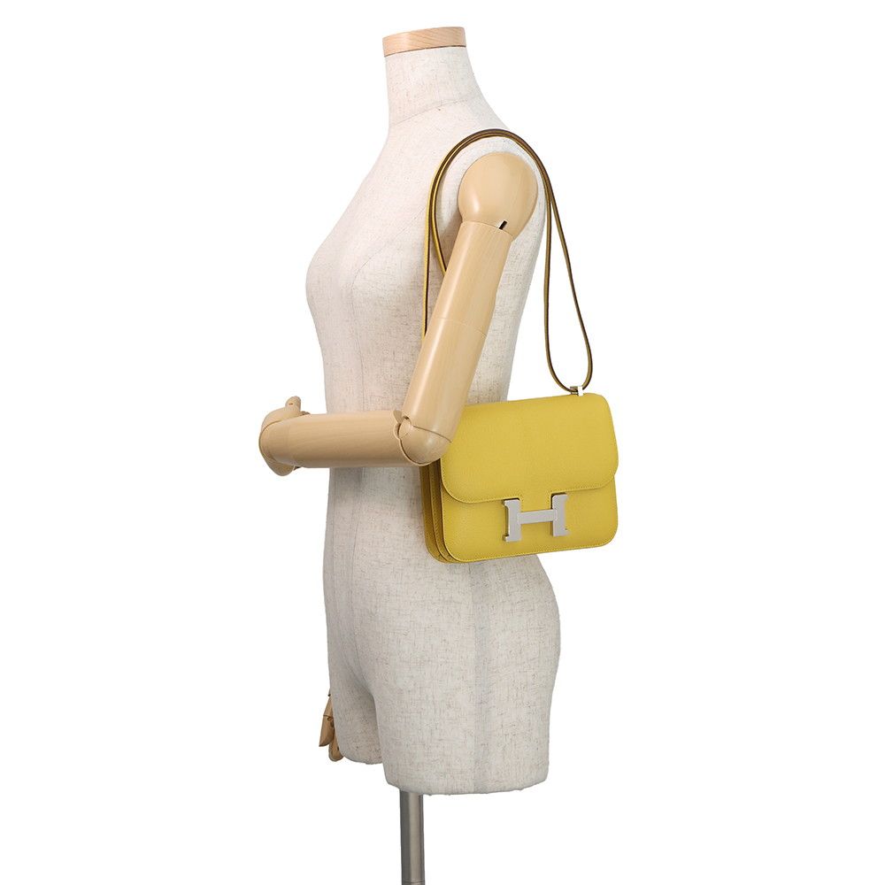 Hermes Shoulder Bag Mini Constance 3 Miloire Joannaple Silver Chevre Misor — view 4
