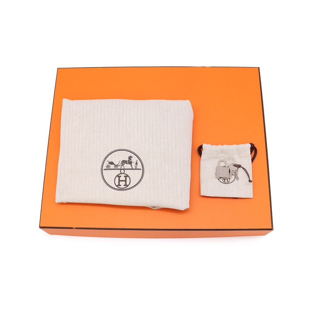 Hermes Handbag Picotin Lock MM Etoupe Silver Taurillon Clemence Tote — view 9