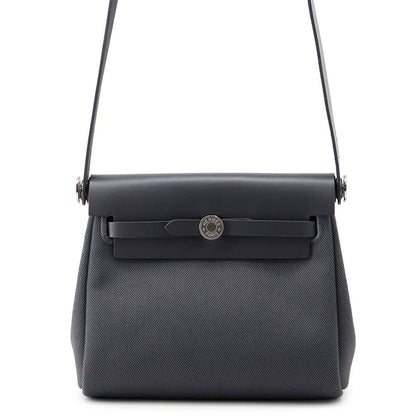 Hermes Shoulder Bag Herbag Zip Mini Ardoise Silver Toile Military Vache Hunter