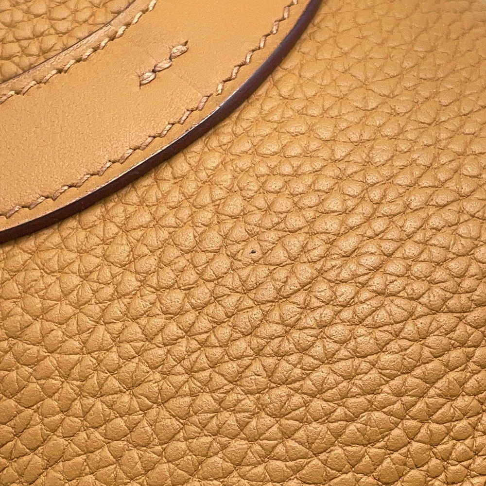 Hermes Tote in the Loop 18 Biscuit Gold Taurillon Clemence Swift — view 7