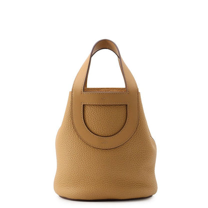 Hermes Tote in the Loop 18 Biscuit Gold Taurillon Clemence Swift