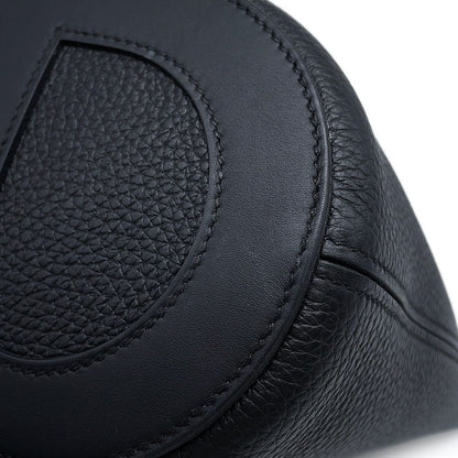 Hermes Tote in the Loop 18 Black Silver Taurillon Clemence Swift — view 7