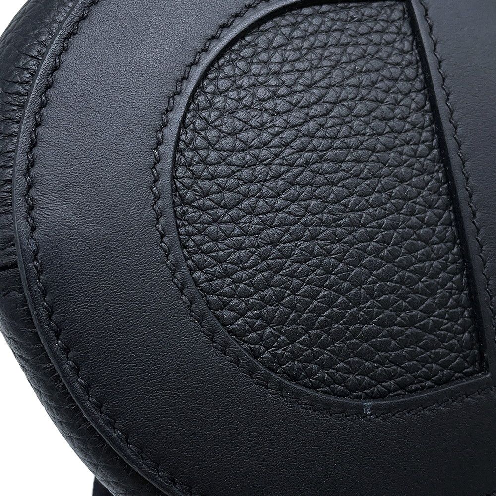 Hermes Tote in the Loop 18 Black Silver Taurillon Clemence Swift — view 8