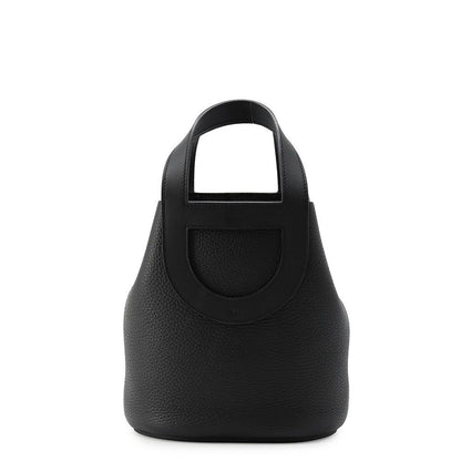 Hermes Tote in the Loop 18 Black Silver Taurillon Clemence Swift