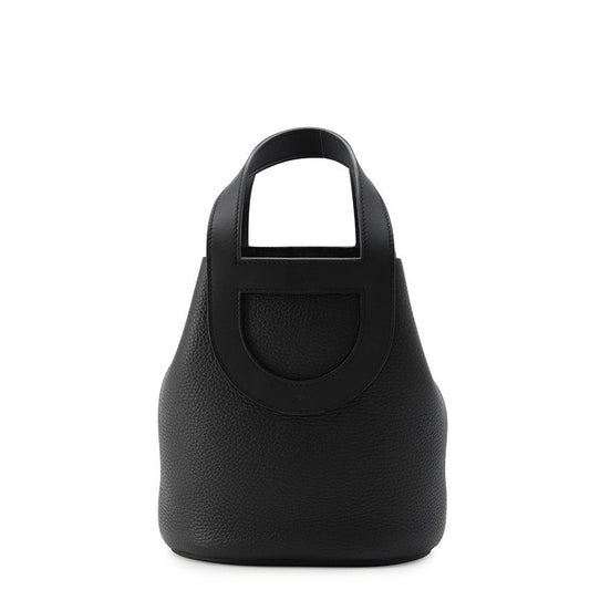 Hermes Tote in the Loop 18 Black Silver Taurillon Clemence Swift