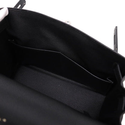 Hermes Handbag Kelly 28 Retourne Black Silver Togo 2-Way Bag — view 6
