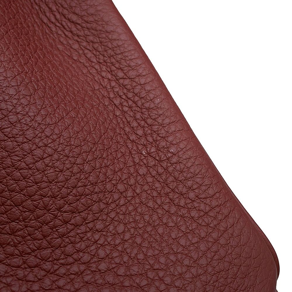 Hermes Birkin 25 Rouge Ache Silver Togo Handbag — view 8
