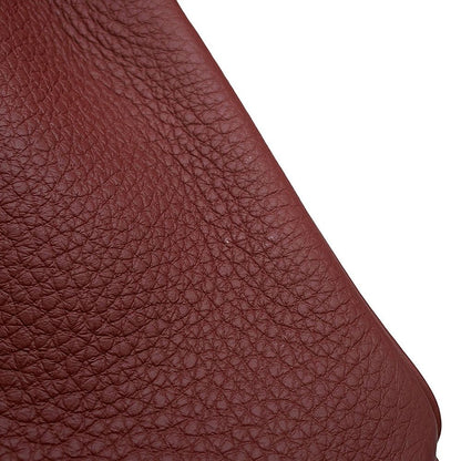 Hermes Birkin 25 Rouge Ache Silver Togo Handbag — view 8
