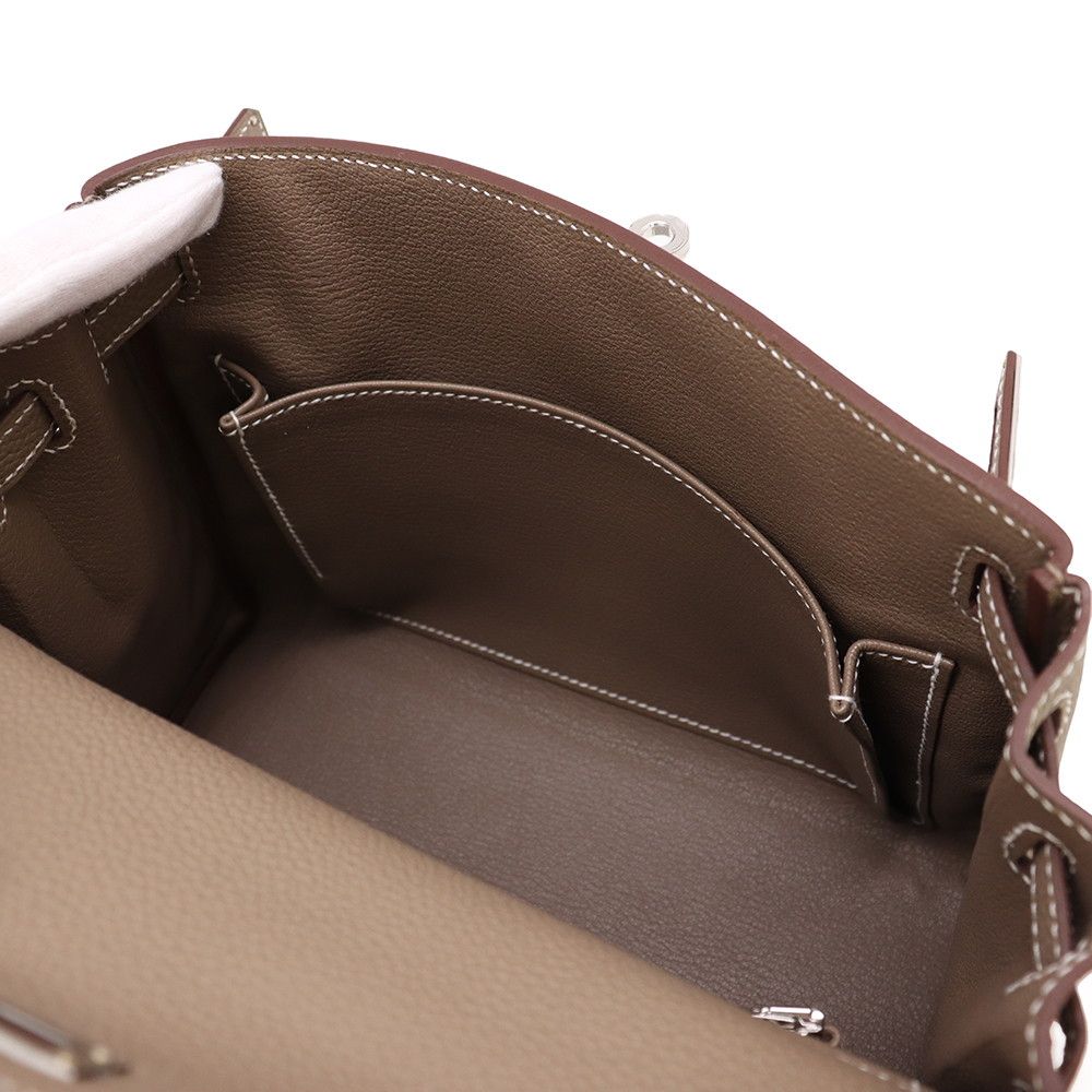 Hermes Handbag Kelly 25 Retourne Etoupe Silver Togo 2-Way Bag — view 6