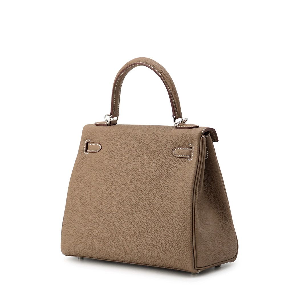 Hermes Handbag Kelly 25 Retourne Etoupe Silver Togo 2-Way Bag — view 2