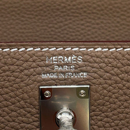Hermes Handbag Kelly 25 Retourne Etoupe Silver Togo 2-Way Bag — view 8