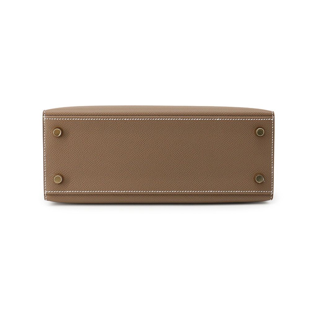 Hermes Handbag Kelly 25 Sellier Etoupe Gold Epsom 2-Way Bag — view 3