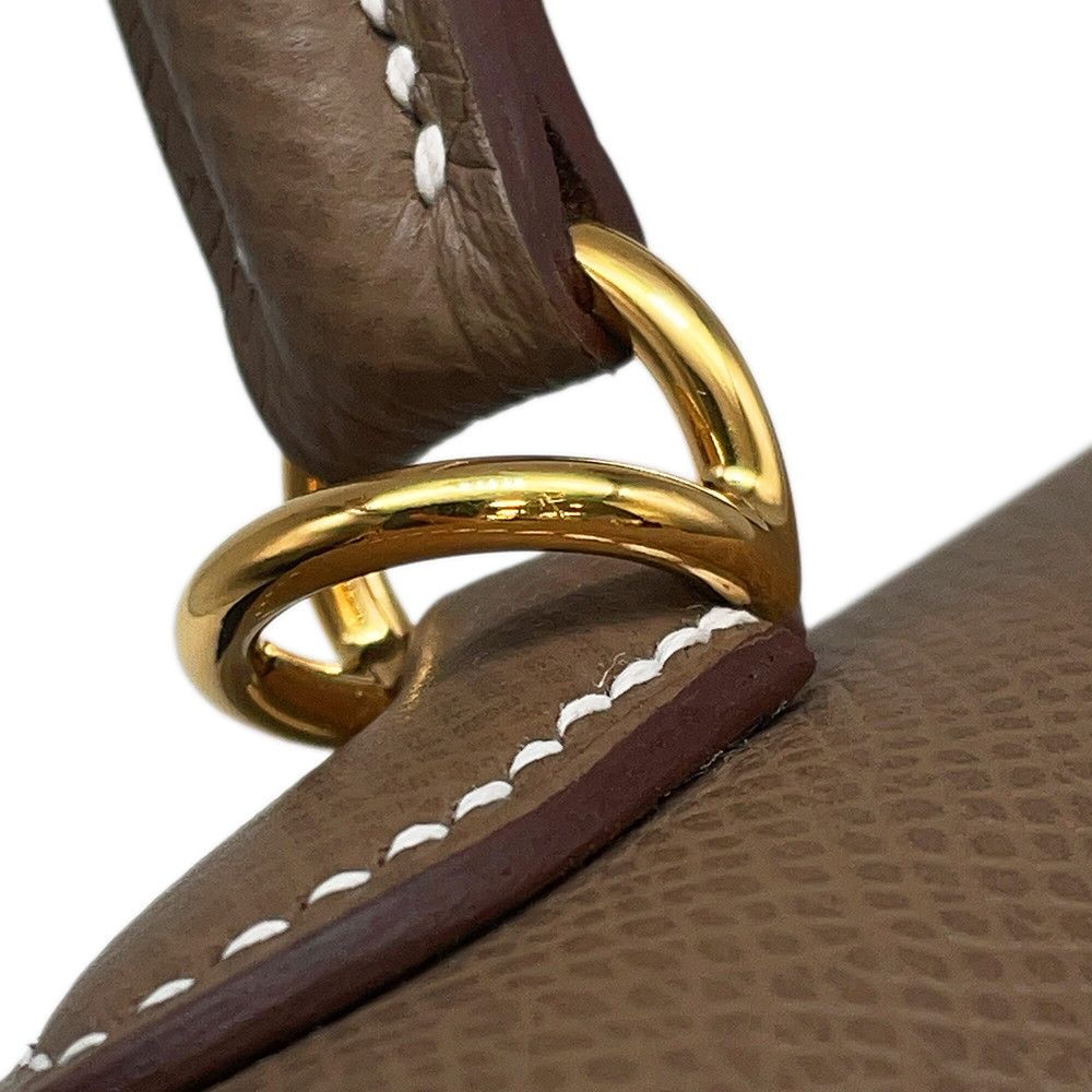 Hermes Handbag Kelly 25 Sellier Etoupe Gold Epsom 2-Way Bag — view 9