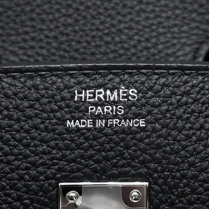 Hermes Birkin 25 Black Silver Togo Handbag — view 8