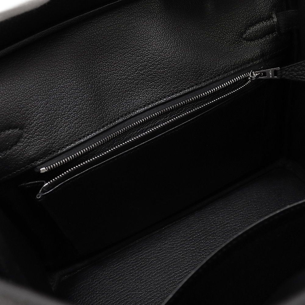Hermes Birkin 25 Black Silver Togo Handbag — view 7