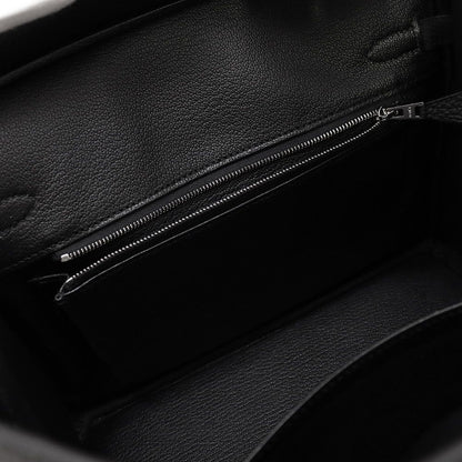 Hermes Birkin 25 Black Silver Togo Handbag — view 7