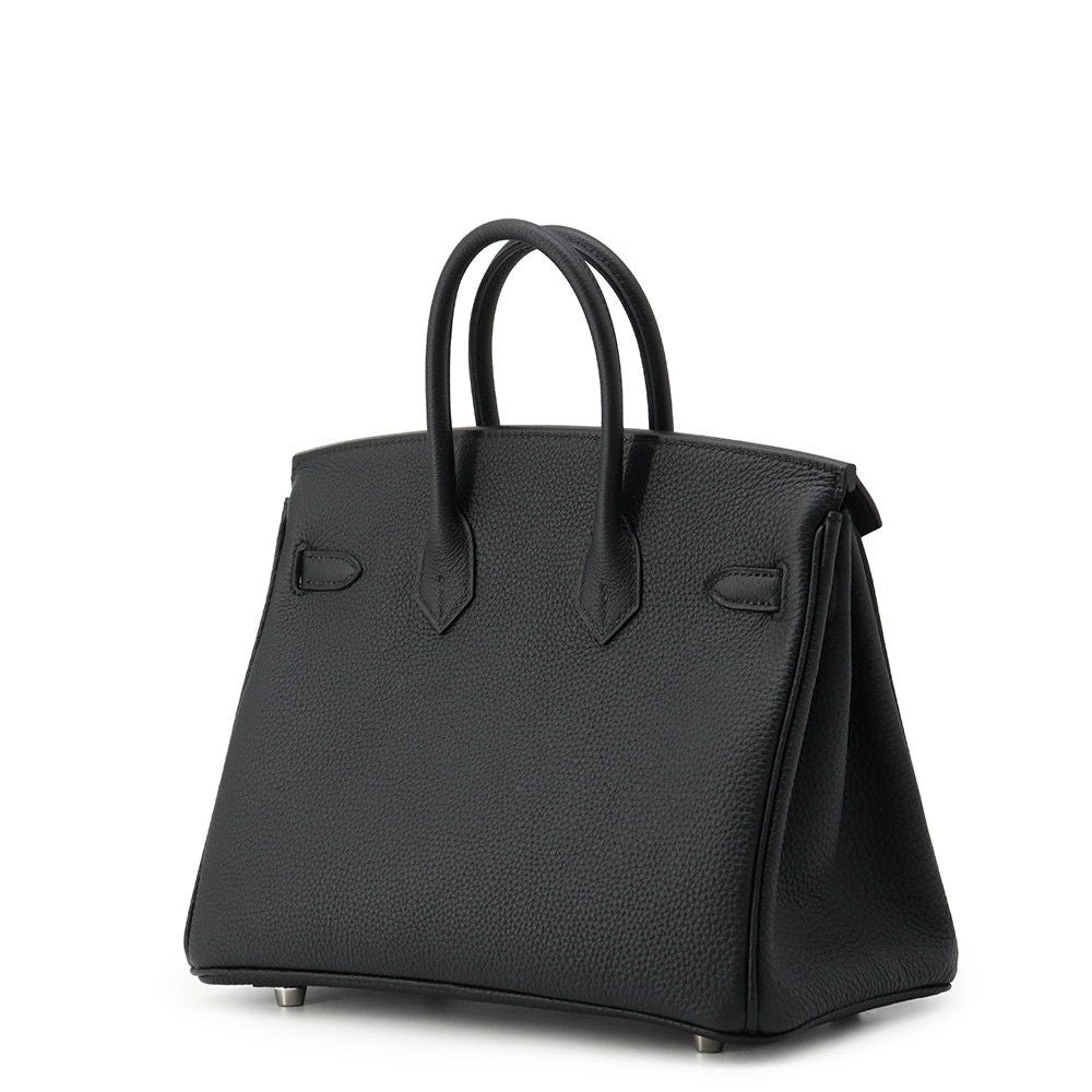 Hermes Birkin 25 Black Silver Togo Handbag — view 2