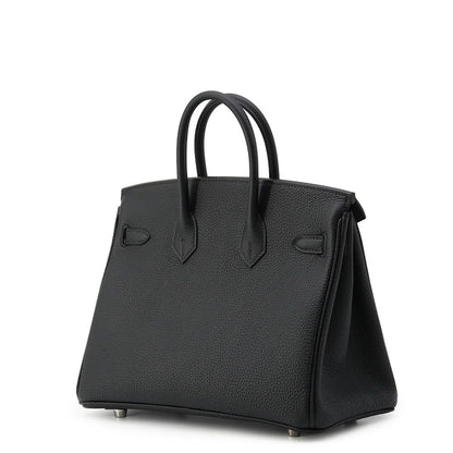 Hermes Birkin 25 Black Silver Togo Handbag — view 2