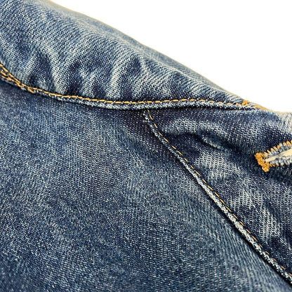 Saint Laurent Paris Jean Navy Long Sleeve Distressed Spring Autumn Jacket — view 8