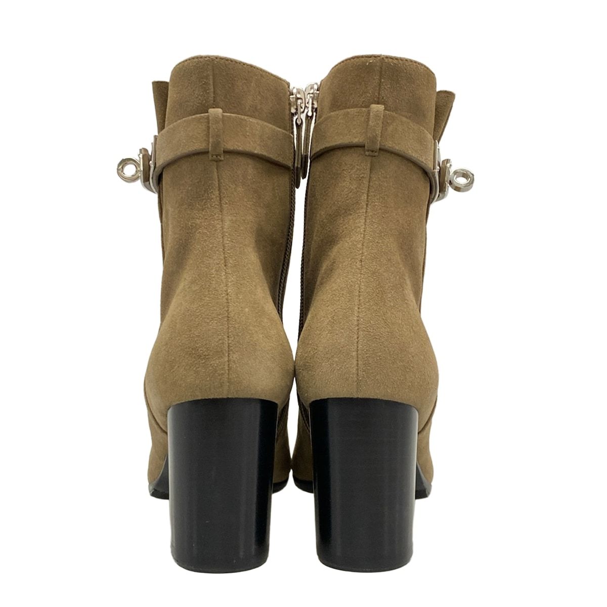 Hermes Short Boots 35 Beige Kelly Silver — view 6