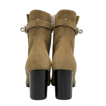 Hermes Short Boots 35 Beige Kelly Silver — view 6