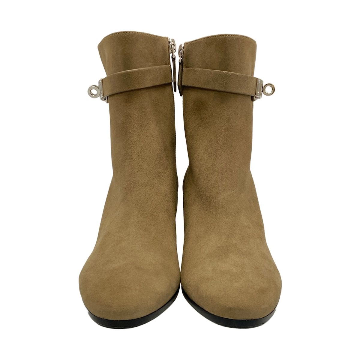 Hermes Short Boots 35 Beige Kelly Silver — view 5