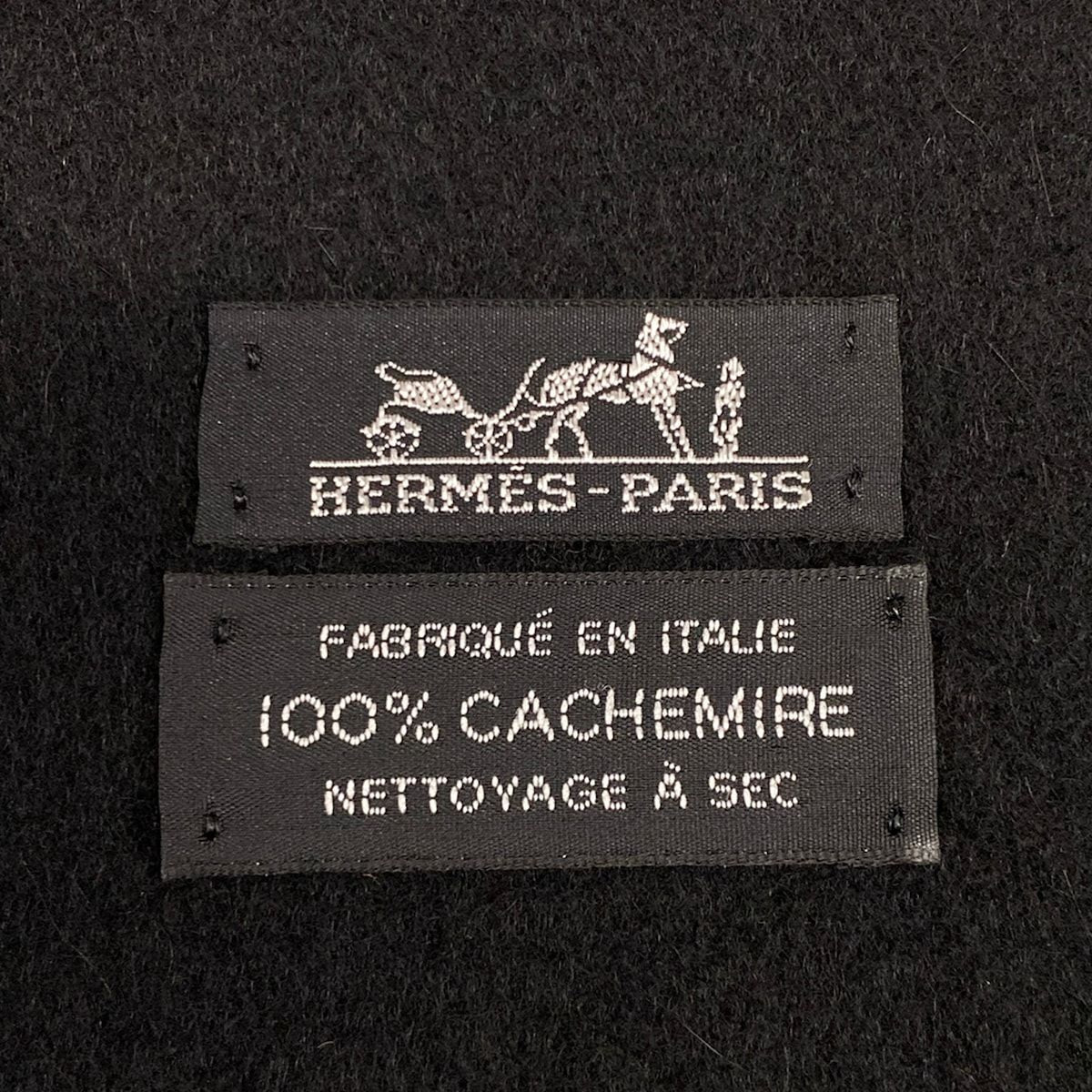 Hermes Shawl Black Large Cashmere Scarf — view 2