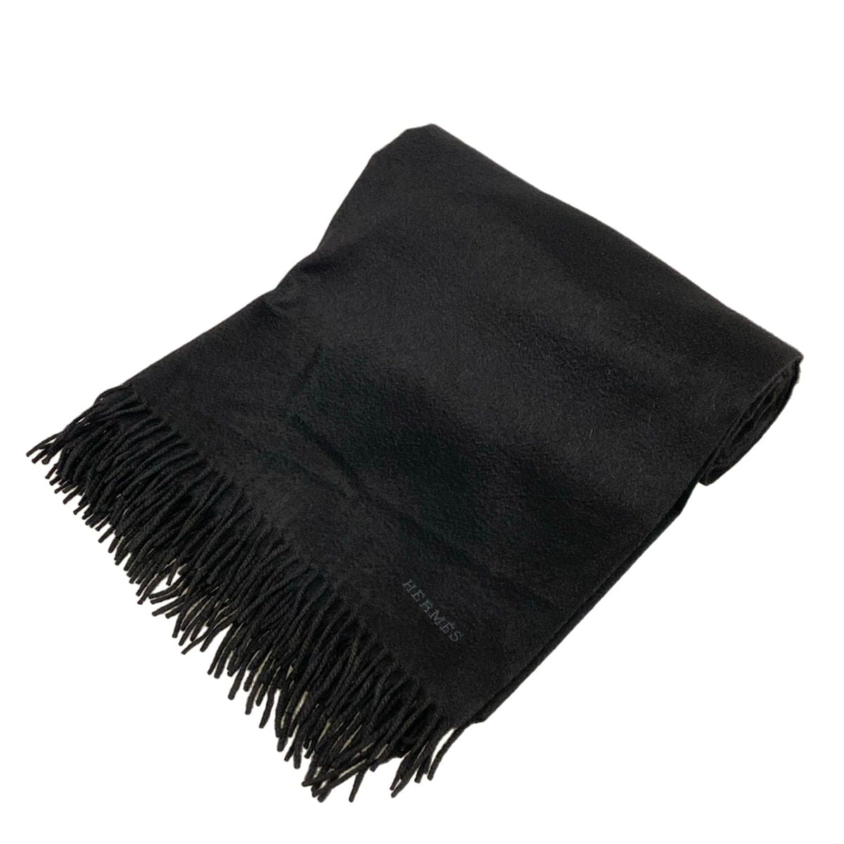 Hermes Shawl Black Large Cashmere Scarf