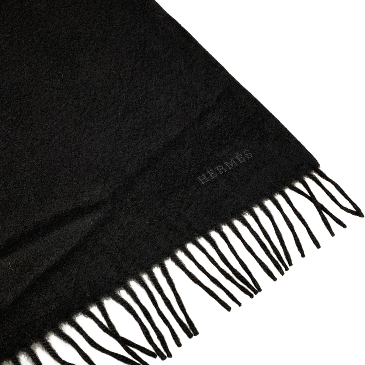 Hermes Shawl Black Large Cashmere Scarf — view 4