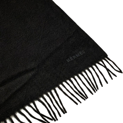 Hermes Shawl Black Large Cashmere Scarf — view 4