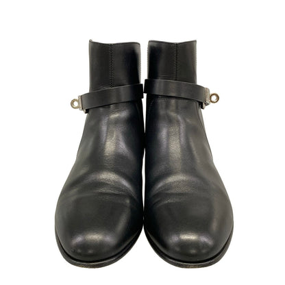 Hermes Short Boots 36.5 Neo Black Kelly Silver Leather — view 5