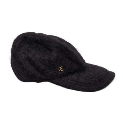 Gucci Double Cap Black Wool Mohair 1- Hat — view 2