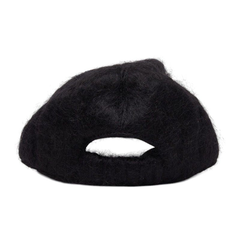 Gucci Double Cap Black Wool Mohair 1- Hat — view 4