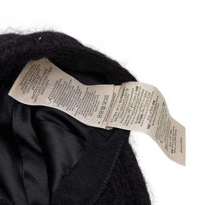 Gucci Double Cap Black Wool Mohair 1- Hat — view 8