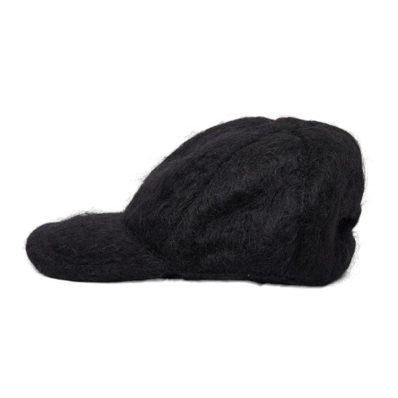 Gucci Double Cap Black Wool Mohair 1- Hat — view 3