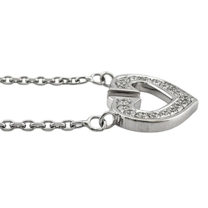 Cartier Heart Necklace 18k White Gold Diamond — view 4