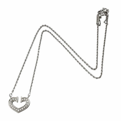 Cartier Heart Necklace 18k White Gold Diamond — view 7