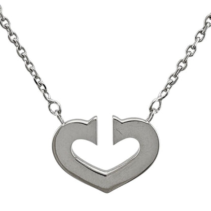 Cartier Heart Necklace 18k White Gold Diamond — view 3