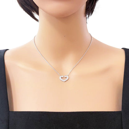Cartier Heart Necklace 18k White Gold Diamond — view 2