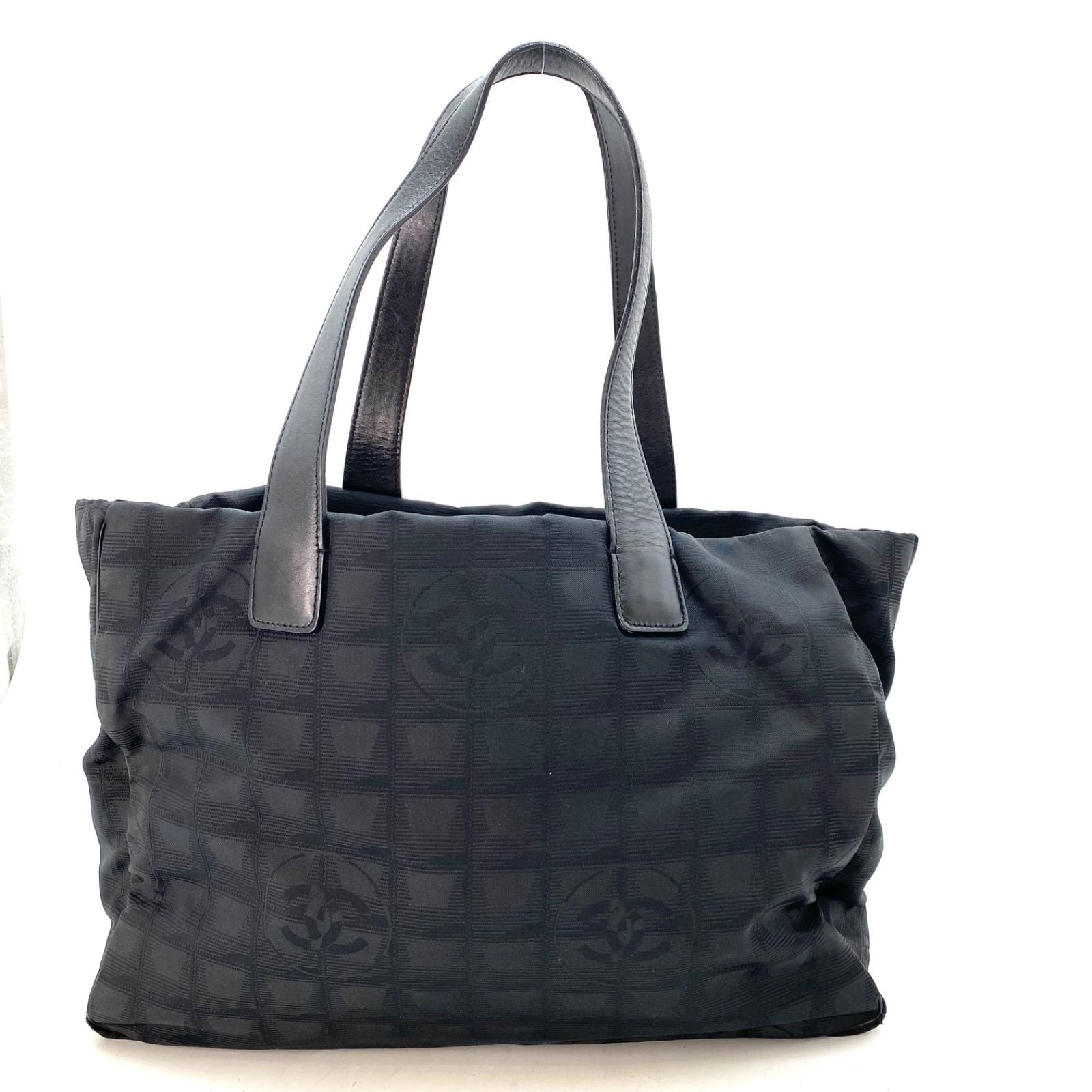 Chanel Tote Shoulder Bag New Travel Line Black
