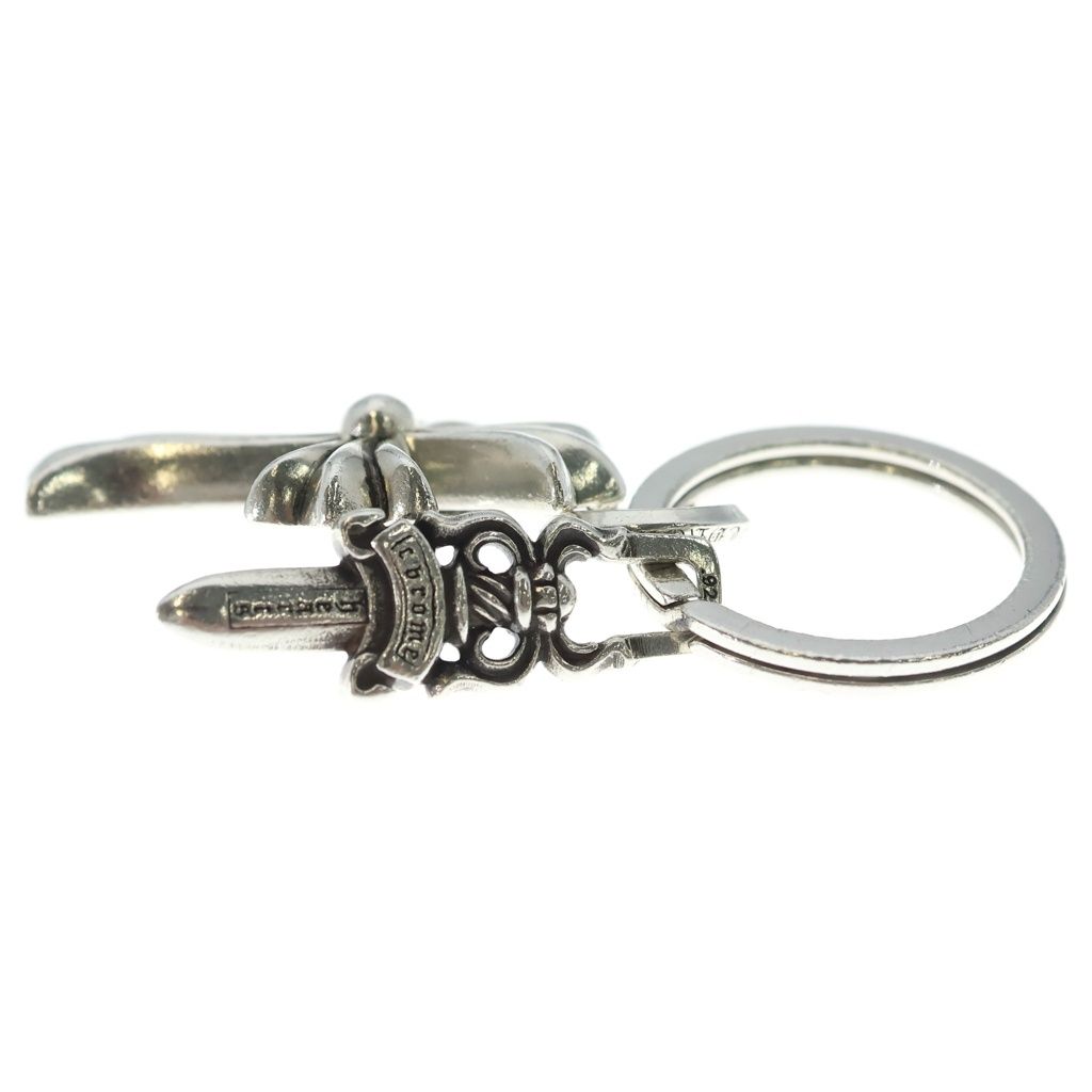 Chrome Hearts Keyring Small CH Cross Key Ring Silver Key Holder — view 3