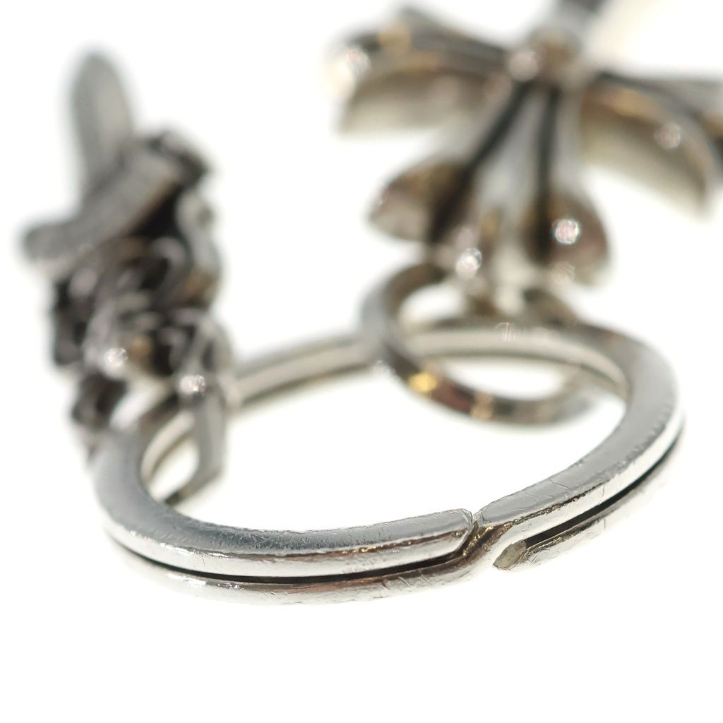 Chrome Hearts Keyring Small CH Cross Key Ring Silver Key Holder — view 6
