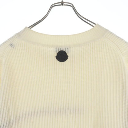 Moncler Girocollo Tricot Wool Knit Sweater Crew Neck Long Sleeve White — view 4