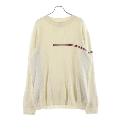Moncler Girocollo Tricot Wool Knit Sweater Crew Neck Long Sleeve White