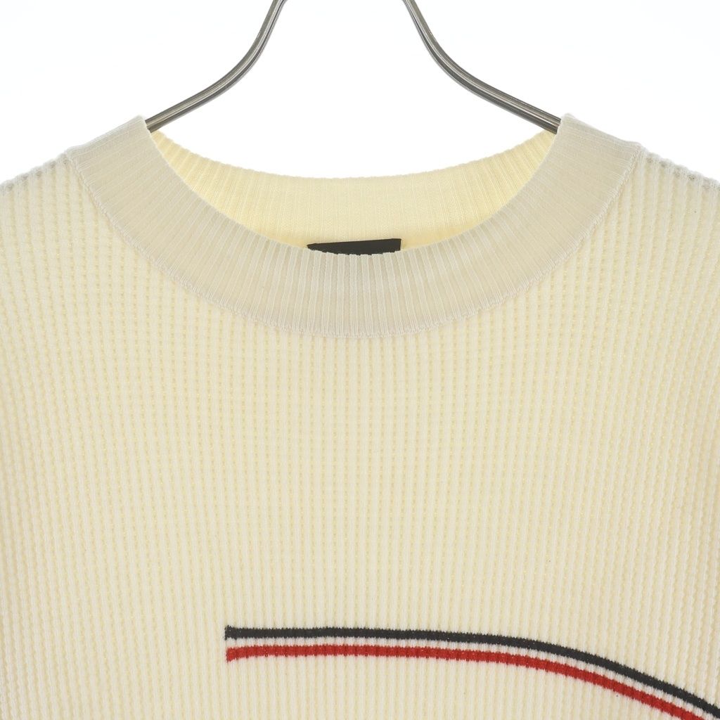 Moncler Girocollo Tricot Wool Knit Sweater Crew Neck Long Sleeve White — view 3