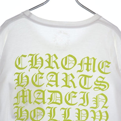 Chrome Hearts Neon Yellow CH Logo Tee Neo Front Hose Shoes English Back Print — view 4