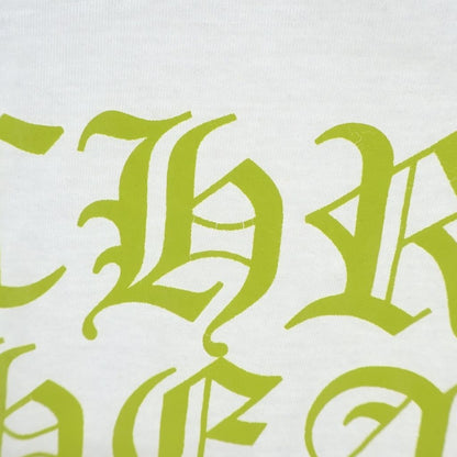 Chrome Hearts Neon Yellow CH Logo Tee Neo Front Hose Shoes English Back Print — view 6